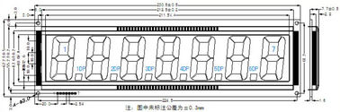 Mode transmissif de polariseur de chiffres du module 7 d'affichage d'affichage à cristaux liquides du segment STN de la publication périodique 7