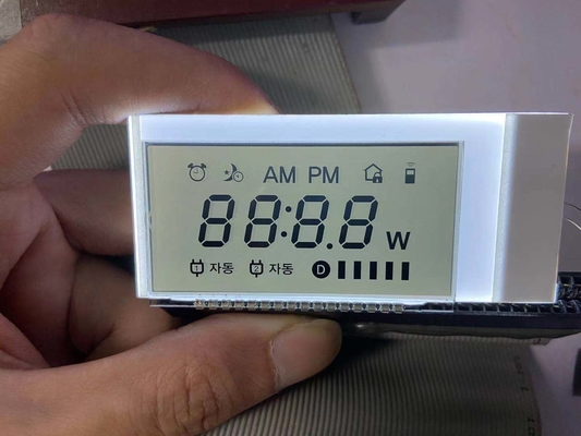 Tn 7 Segment affichage LCD 12 O Horloge positive Monochrome Transmissive Module LCD Caractère transparent pour l'horloge
