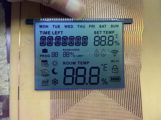 Écran LCD FSTN à chiffres positifs 6 O Clock Affichage transmissif personnalisé TN Module LCD pour thermostat