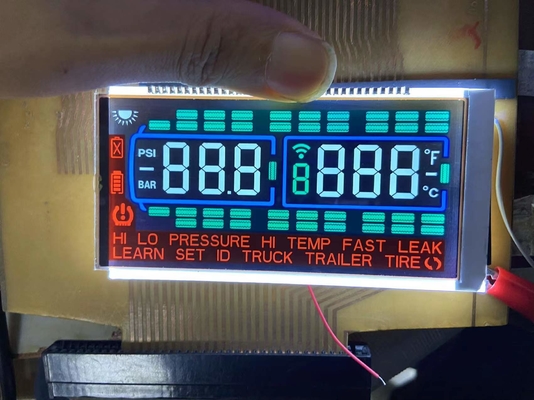Écran FSTN à chiffres négatifs affichage transmissif personnalisé TN module LCD pour manomètre de pression des pneus