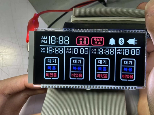 Display LCD à clock 6 O négatif personnalisé à chiffres transmissifs Graphique LCD Glass Va Panel Pour maison intelligente