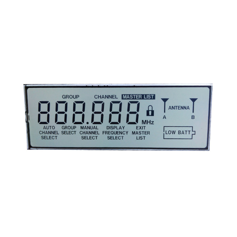 Petit segment positif du chiffre 7 de l'affichage à cristaux liquides de Pin du TN 50 de 6'Clock monochrome
