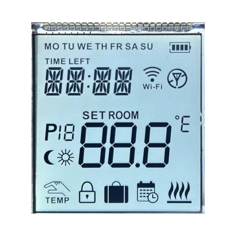 4.2 V Écran de code du segment de contrôle de température transflectif HTN 12 O' CLOCK positif
