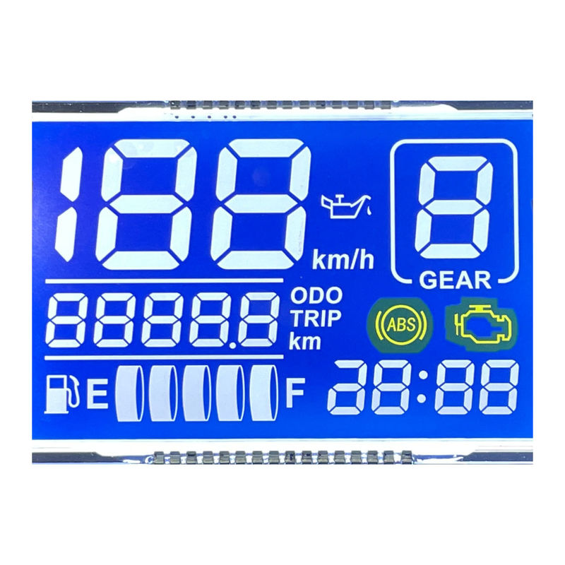 Fabrique de bonne qualité personnalisé matrice HTN affichage LCD monochrome 7 segments graphique écran LCD pour les instruments de moto