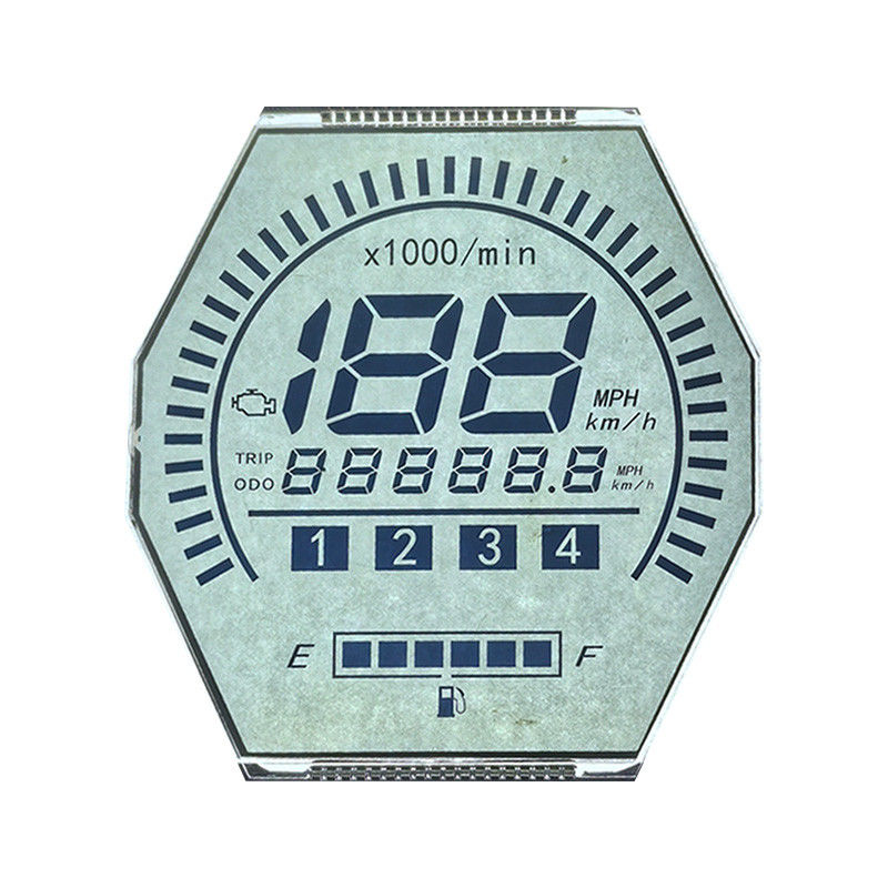 Vente à chaud en usine HTN affichage LCD de huit formes monochrome 7 segments graphique écran LCD pour les instruments de moto