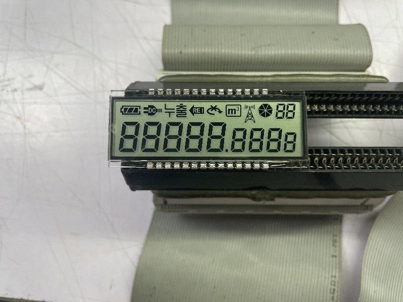 Affichage LCD TN à 8 chiffres à l'usine Connexion PIN à sept segments pour compteur électronique de gaz
