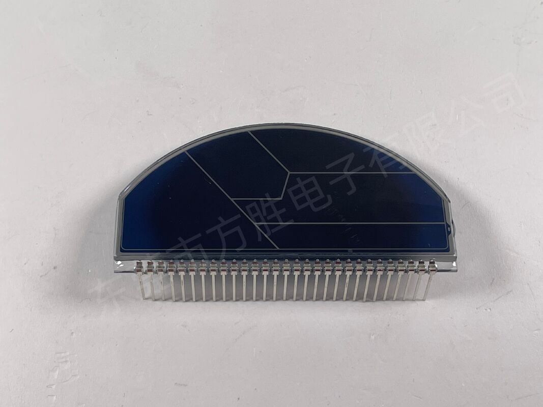 Écran LCD de moto à film bleu personnalisé Écrans LCD monochromes Compteur de vitesse LCD semi-circulaire