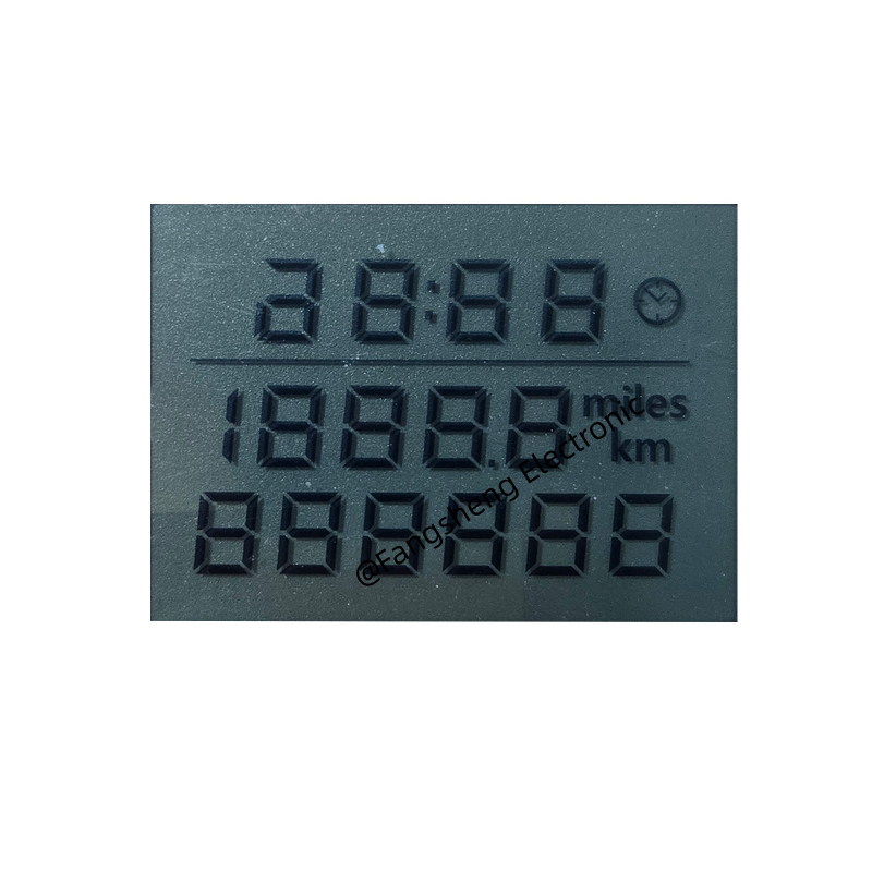 Écran LCD personnalisé pour compteur de vitesse, OEM, segment ODM, pour motos, LCD monochrome TN