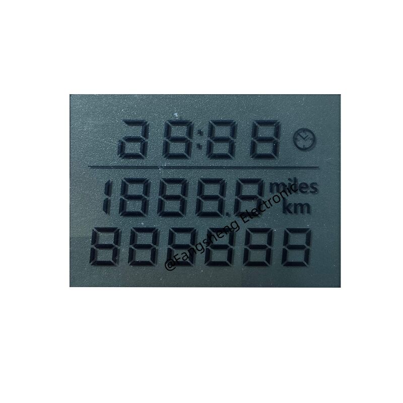 Écran LCD personnalisé pour motos, connecteur thermoscellé TN LCD, Segment de compteur de vitesse, affichage LCD, Support OEM