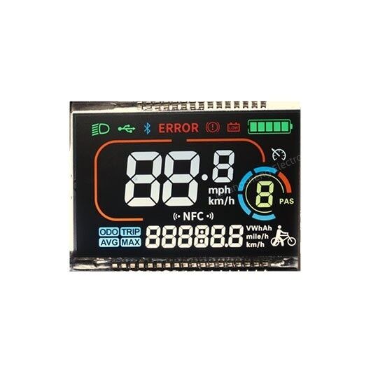 Écran LCD HTN personnalisé/STN LCD/affichage LCD/LCD VA/écran d'affichage LCD/LCD personnalisé pour moto électrique/automobile/groupe d'instruments