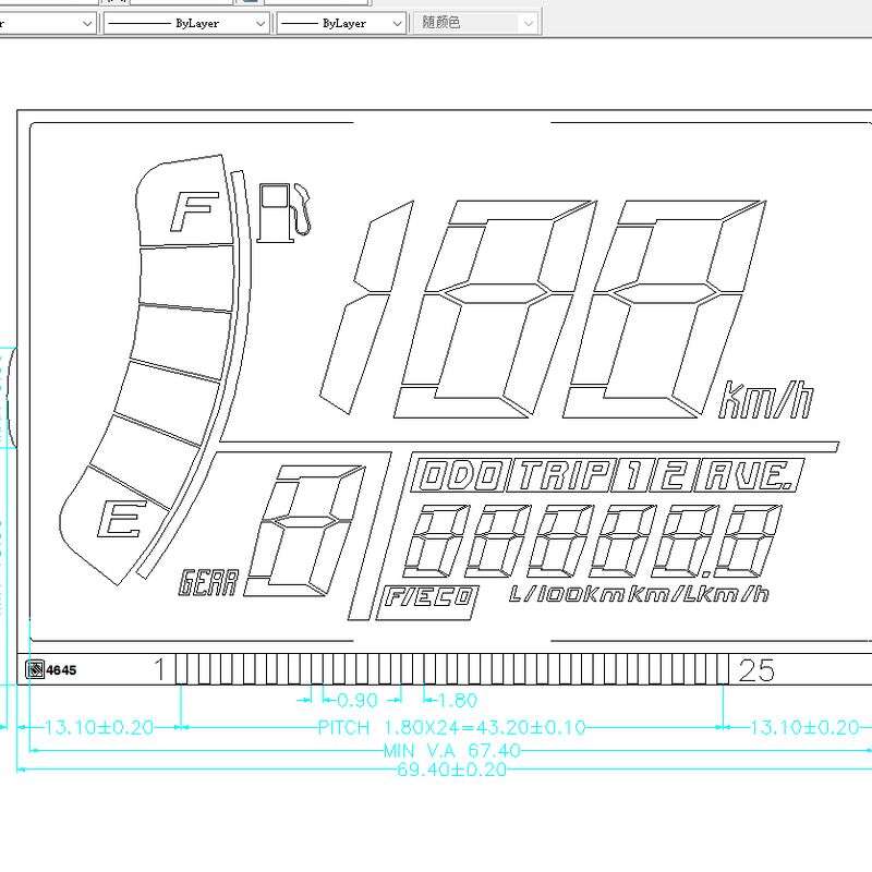 Compteur de vitesse personnalisé, odomètre, écran Lcd, affichage numérique à 7 segments pour motos et véhicules électriques (VE)