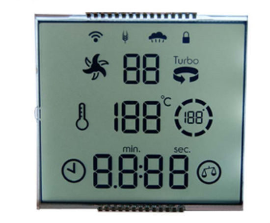 Chiffre monochrome du segment 4 de l'affichage 7 d'affichage à cristaux liquides de TN alphanumérique avec le Pin imperméable du connecteur 18