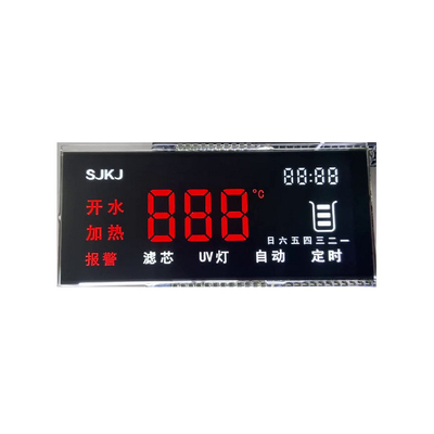 Segment programmable 3.3V 7 de moniteur fait sur commande d'affichage à cristaux liquides de 6 heures pour le mètre d'électricité
