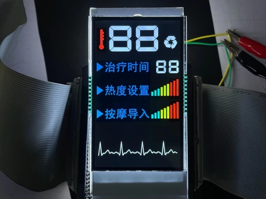 Prix en gros Affichage LCD segment VA Couleur Écran de contrôle PIN Lumière arrière blanche Pour masseur