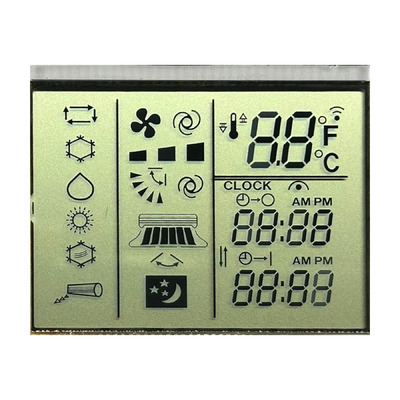 3.0 V Réflecteur positif TN Segment LCD Conditionneur à distance Contrôle de température