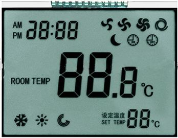 Affichage d'affichage à cristaux liquides de 7 TN de segment pour le mode positif de thermostat taille d'ensemble de 86mm * de 49mm * de 2.8mm